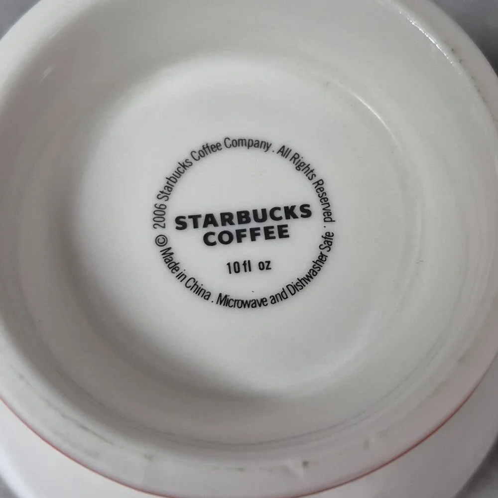 2006 Starbucks Uplifting Footed Coffee Tea Mug Cup - Picture 8 of 8